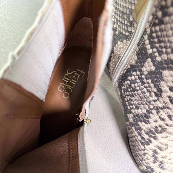 Franco Sarto Shay Western Booties Snake Print Ankle Size 9.5 - Picture 8 of 8